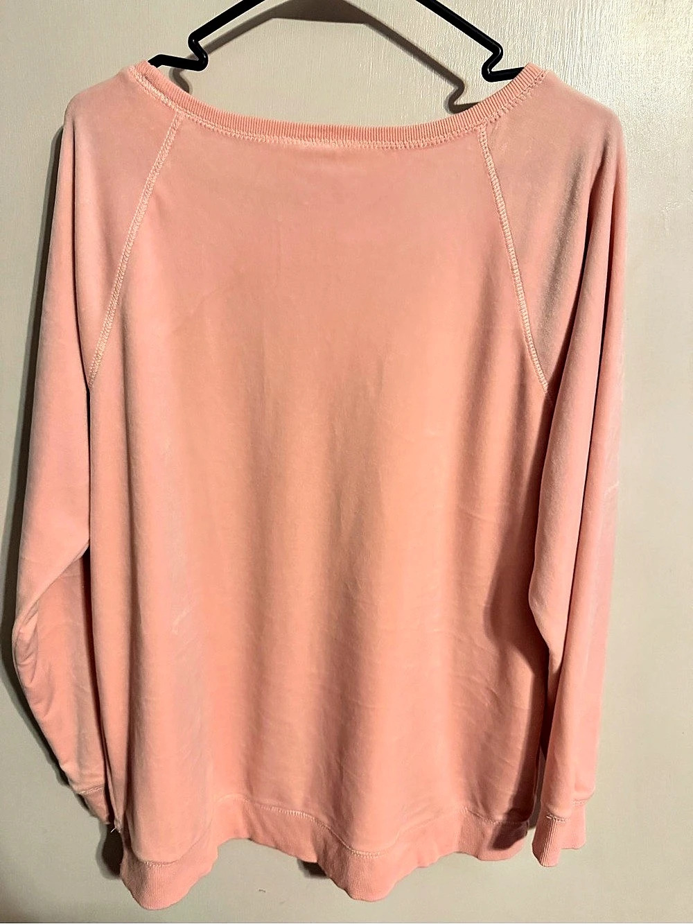 Cable & Gauge Raglan Peach Pink Soft Pullover Sweatshirt L/G - Picture 5 of 9